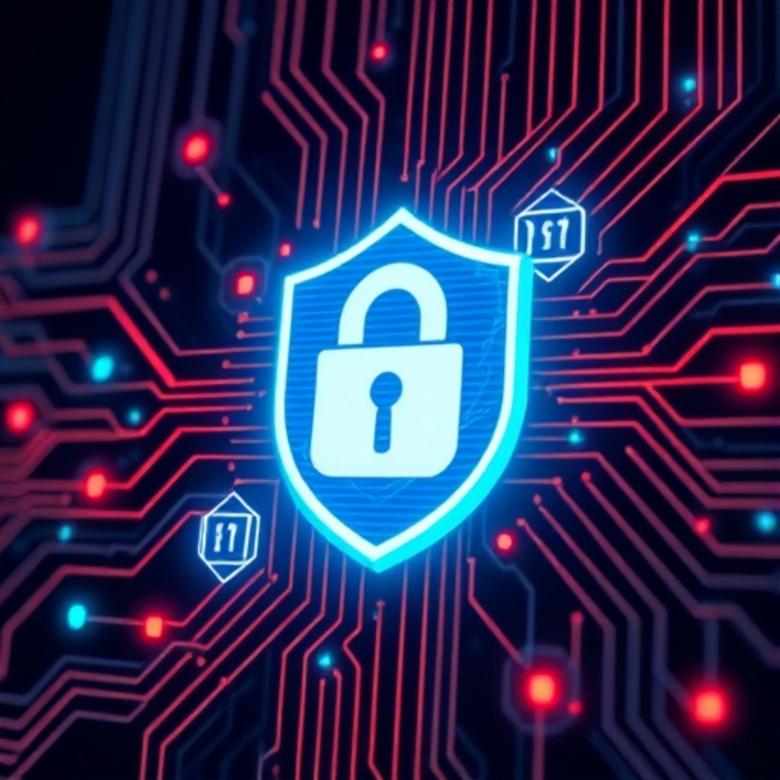 Free stock image of AI cybersecurity defense system blocking a crypto wallet breach created by William David 