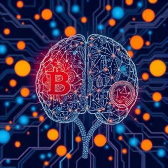 Machine learning AI analyzing complex crypto market patterns
