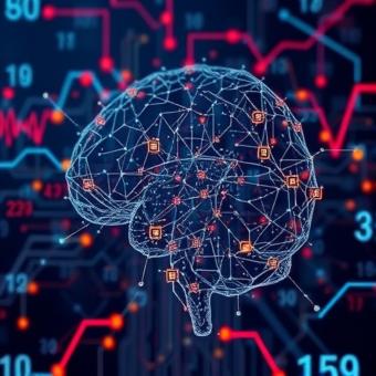 Machine learning AI analyzing complex crypto market patterns