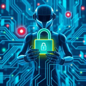 AI cybersecurity defense system blocking a crypto wallet breach