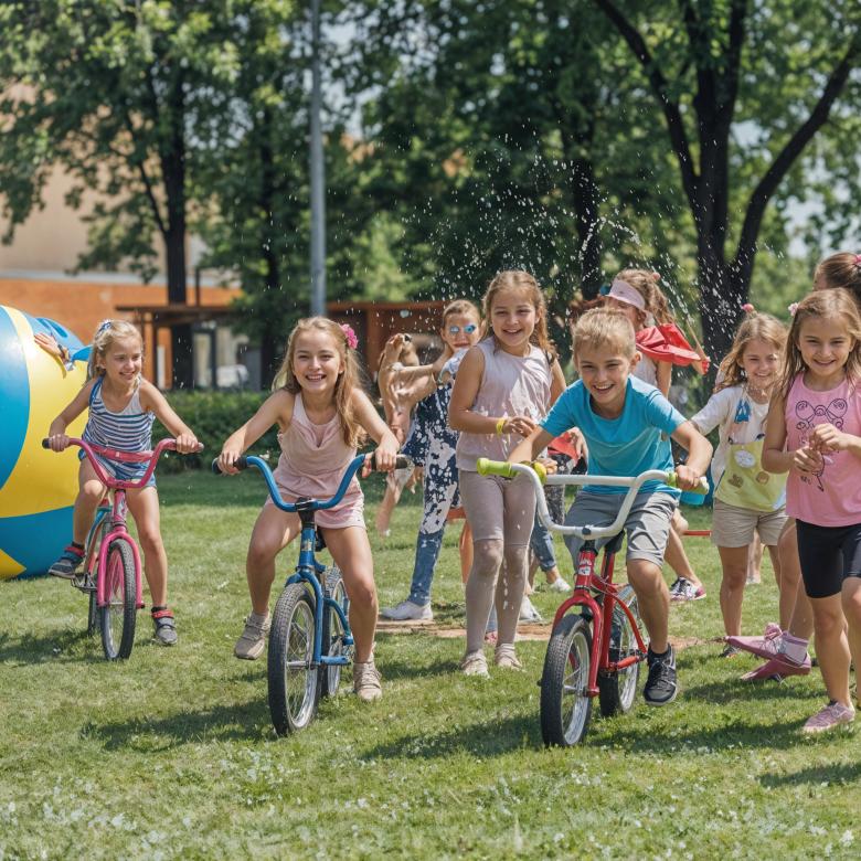 Free stock image of Children having fun riding bikes created by Gyovanna Campagna