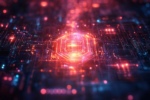 Interactive Binary Glow Background