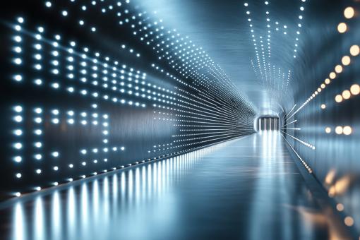 Sleek Glass Tunnel Background
