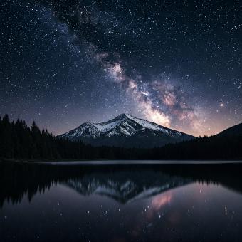 Breathtaking Natural Landscape with Mountains, Forest, and River in Da