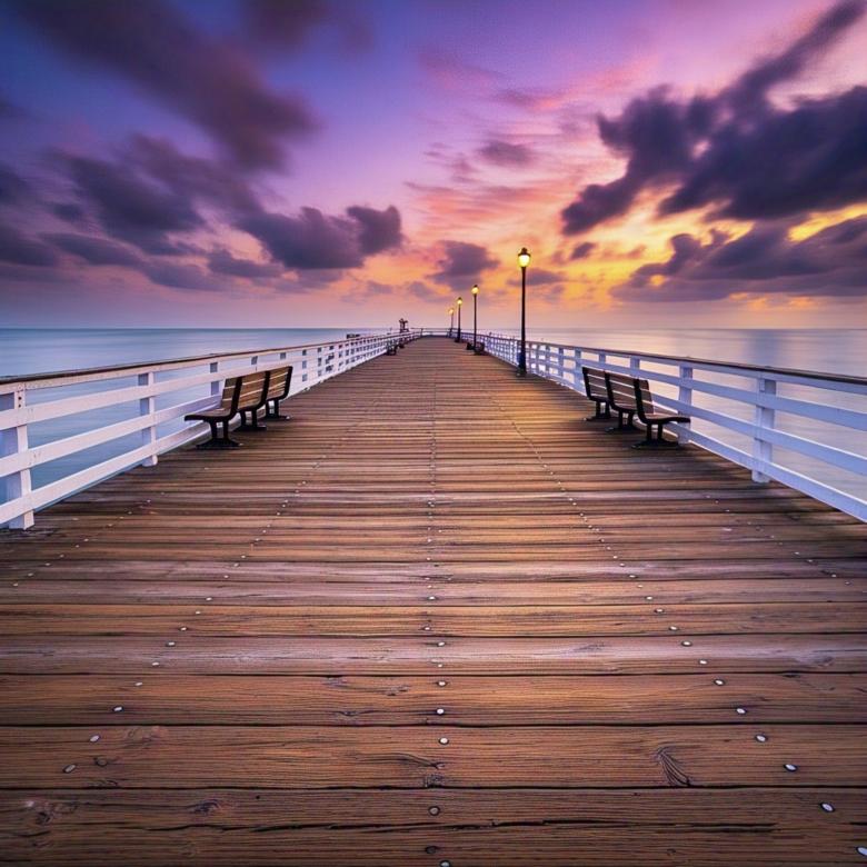 Free stock image of Sunset Serenity Over the Pier created by Mohammad Arman Ali 