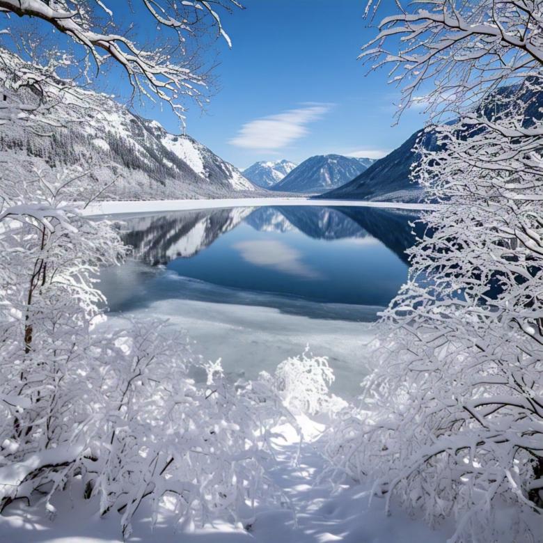 Free stock image of Crystal Winter Reflections created by Mohammad Arman Ali 