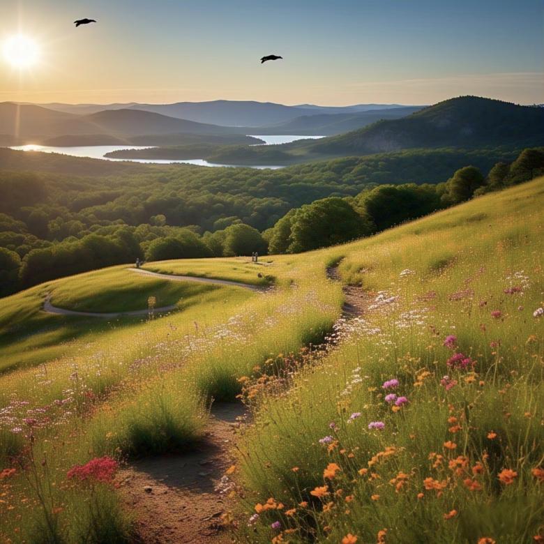 Free stock image of Golden Path Through Wildflower Hills created by Mohammad Arman Ali 