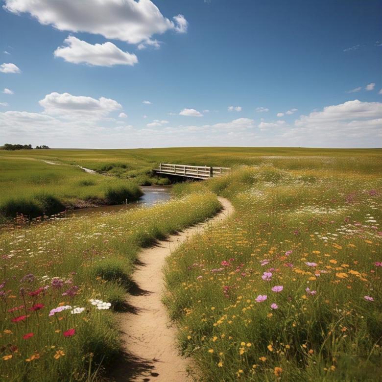 Free stock image of Path Through the Wildflower Meadows created by Mohammad Arman Ali 