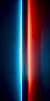 Dramatic Contrasting Lights Blue and Red Vertical Glow Abstract	