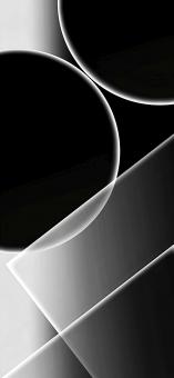 Abstract Composition of Circles and Geometric Shapes in Grayscale Tone