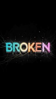 Broken Neon Lights Effect on a Dark Background Creative Design	