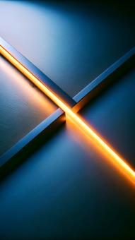 Abstract Geometric Light Tunnel Illumination Through Metallic Surface 