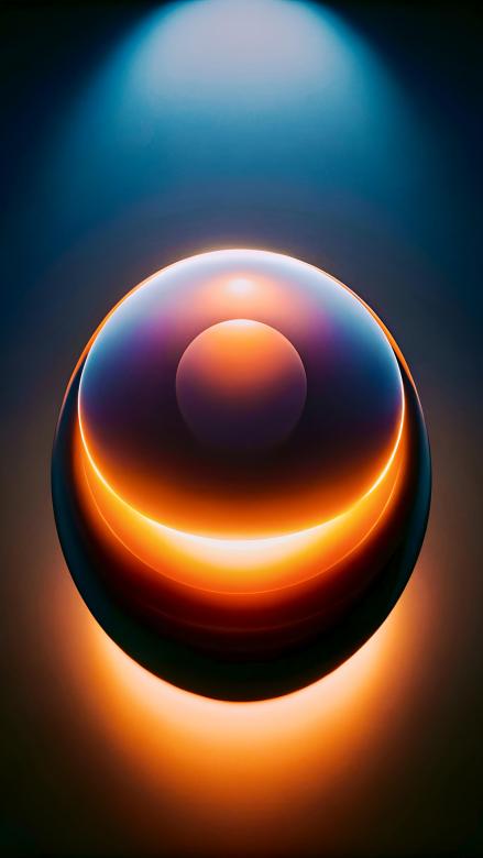 Free stock image of Mysterious Glowing Orb Suspended in Darkness Emanating Warm Light	 created by Sohel Tanwar 