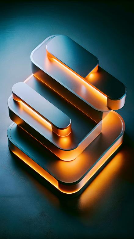 Free stock image of Futuristic 3D Rendered Abstract Sculpture with Glowing Orange Light Ac created by Sohel Tanwar 