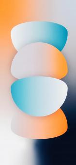 Abstract Organic Shapes Balanced Stacked Smooth Forms Gradient Backgro